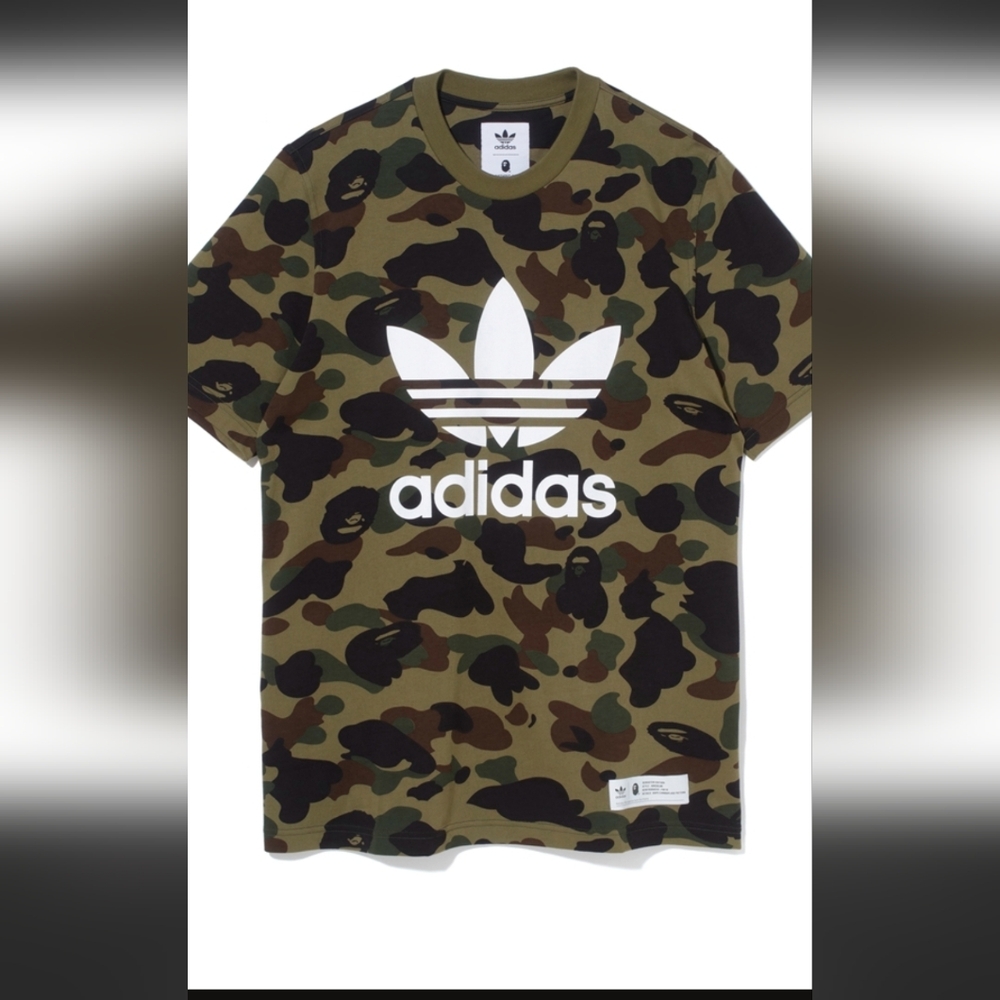 Adidas Men's Camo Tee - Green and Black